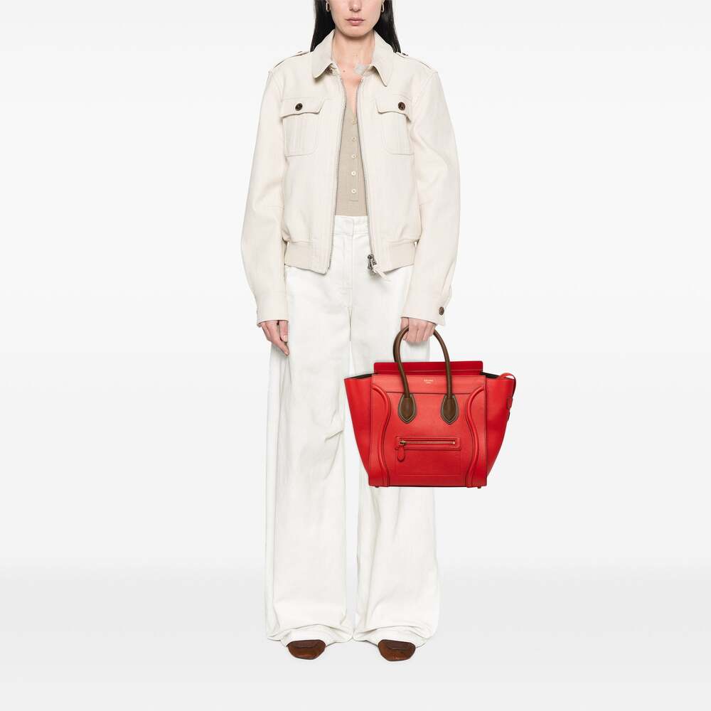 Celine Bicolor Luggage Bag Nubuck Mini #376028C98B - Picture 6 of 6